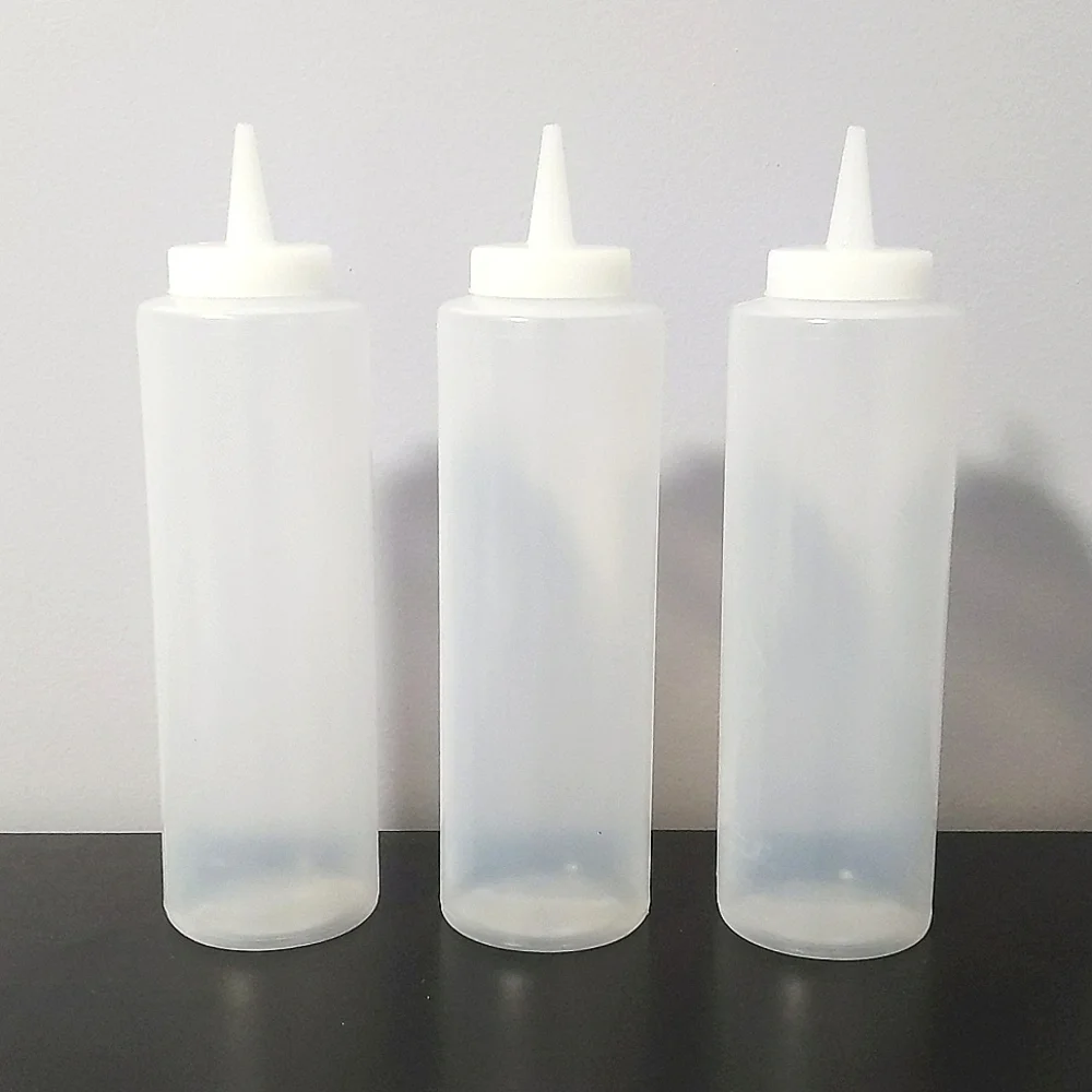 Clear Wide Mouth Squeeze Bottle